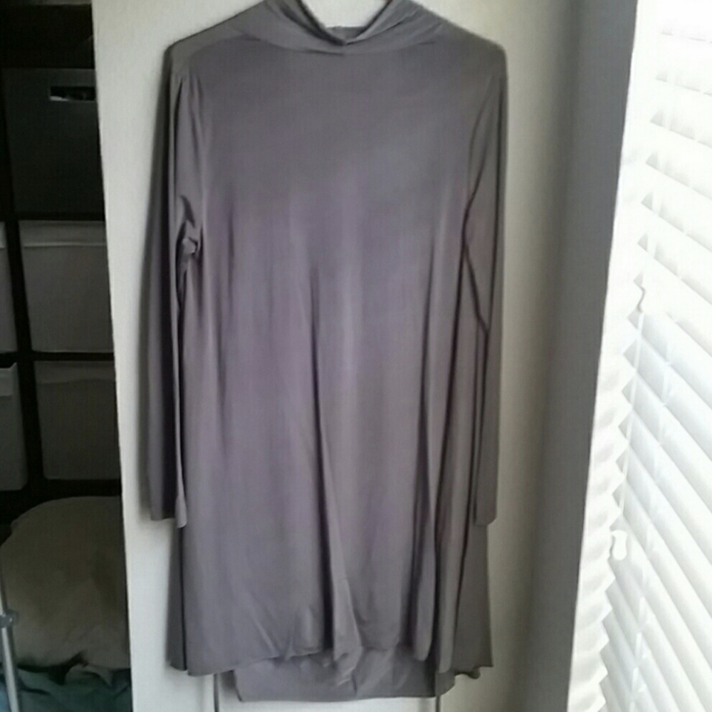 All Saints Long Sleeve Draped Tunic Dress - Picture 4 of 6